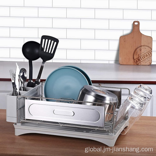 Dish Rack With Tray Rust Proof Dish Drainer For Kitchen Countertop Supplier